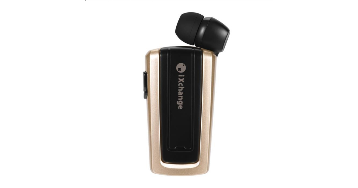 iXchange UA26 Retractable BT Mini Headset Gold - Main Image