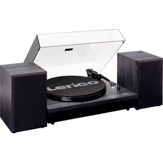 Lenco LS-300 Black  Bluetooth Πικάπ με Ηχεία - ενισχυτή - Belt Drive