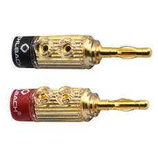 Oehlbach 3030 Fusion Banana High-end Banana Connector για Ηχεία 1.5 mm² to 6.0 mm² Transparent Gold (4 Τεμάχια)
