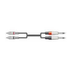 Citronic 2R-2M6J300 Καλώδια Ήχου 2 x 6,3 mm Mono Jack Plugs - 2 x RCA Plugs 3m (Τεμάχιο)