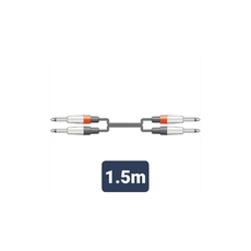 2M6J-J150 Καλώδιο Ήχου 2 x 6.3mm Mono Jack Plugs - 2 x 6.3mm Mono Jack Plugs 1m (Τεμάχιο)