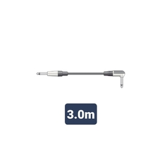 M6J-90J300 Καλώδιο Κιθάρας σε Ορθή Γωνία 6.3mm Mono Jack Plug - 6.3mm Mono Jack Plug 3m (Τεμάχιο)