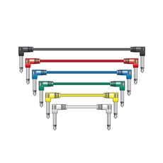 PATCH100CL Σετ με Καλώδια Ήχου Patch Lead 6.3mm Mono Jack Plug - 6.3mm Mono Jack Plug 1m (6 Τεμάχια)