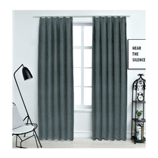 Audiodesigner AD22 Κουρτίνα Dim Out Μερικής Συσκότισης Iron Petrol 2.80μ (με το μέτρο)