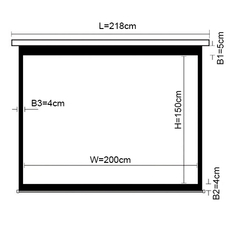 Brateck PEBC100 Manual 4:3 - 200x150 / 100" 6956745125017