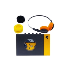 BUNDLE WE ARE REWIND Amy Φορητό Kασετόφωνο Mαύρο/Kίτρινοι με ακουστικά Bluetooth