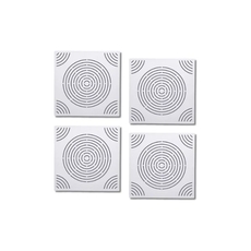 Audiodesigner Circle Pattern White Ηχοαπορροφητικά Ξύλινα Πάνελ 50x50x5 cm / 1 τ.μ. (4 Τεμάχια)