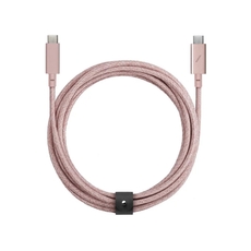 Native Union Belt Cable Pro, USB C to USB C up to 100W - 2.4m (Rose) 4895200441595