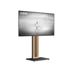FITUEYES Zen FT65 Black Επιδαπέδια Βάση Τηλεόρασης 32"-65" με Ξύλινη Βάση & Ρυθμιζόμενο Ύψος