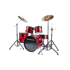 GRANITE Rock Beat Red Ντραμς με Πιατινία