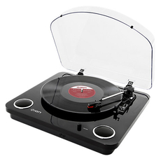 ION Max LP USB Black - Belt Drive - Με ενισχυτή-Ηχεία --