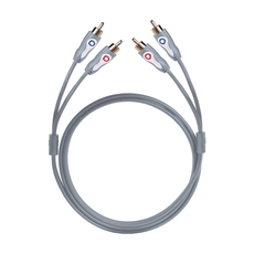 Oehlbach LF audio RCA cable 2xRCA - 2xRCA 1m Anthracite (Τεμάχιο)