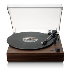 Lenco Record Player LS-15 - Wood Black Με προενισχυτη και Bluetooth