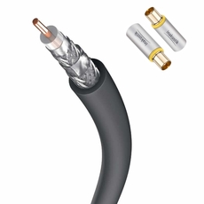 Inakustik Exzellenz HDTV antenna cable (00626000) +  Exzellenz coax plugs  (006990071)- 15m