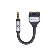 Oehlbach I-CONNECT SPLIT Y-adapter 3.5 jack to 2x3.5 jack socket Black (Τεμάχιο)