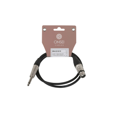 Onsei ON-I31810 Καλώδιο σήματος 3-pin XLR Θηλυκό - 6,3mm Jack Mono 1m - (5213007193360)