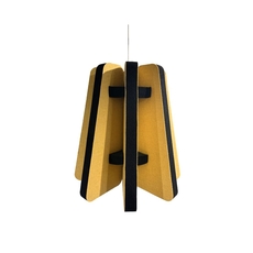 Audiodesigner Radial Bell Black/Yellow Ηχοαπορροφητικό Πάνελ Πολυεστέρα Καμπάνα 500 mm