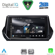 DIGITAL IQ RSD 1509_CPA (9inc) MULTIMEDIA TABLET for PEUGEOT 208 - 2008 mod. 2021-2026