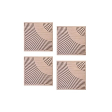 Audiodesigner Wave Pattern Brown Ηχοαπορροφητικά Ξύλινα πάνελ 50x50x5 cm / 1 τ.μ. (4 Τεμάχια)