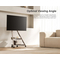 FITUEYES Eiffel FT65 Morandi Grey Επιδαπέδια Βάση Τηλεόρασης με Ρόδες 32"-65"
