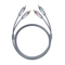 Oehlbach LF audio RCA cable 2xRCA - 2xRCA 1m Anthracite (Τεμάχιο)