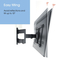 Vogel's TVM 3843 Full-Motion TV Wall Mount Black