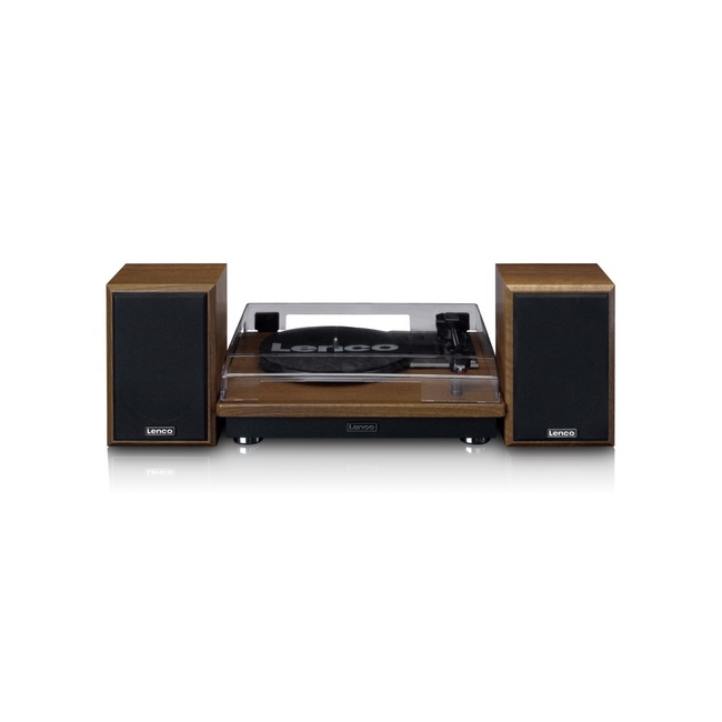Lenco LS-100 Oak Bluetooth Με Ηχεία -Eνισχυτή - Belt Drive