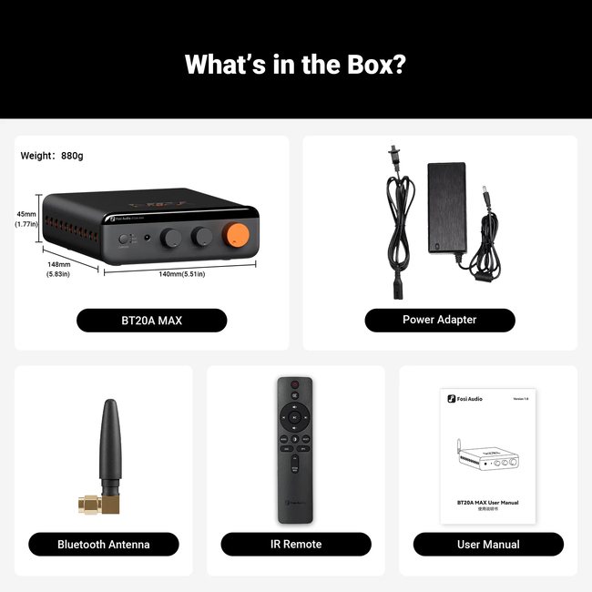 Fosi Audio BT20A MAX - Power supply 48V A5