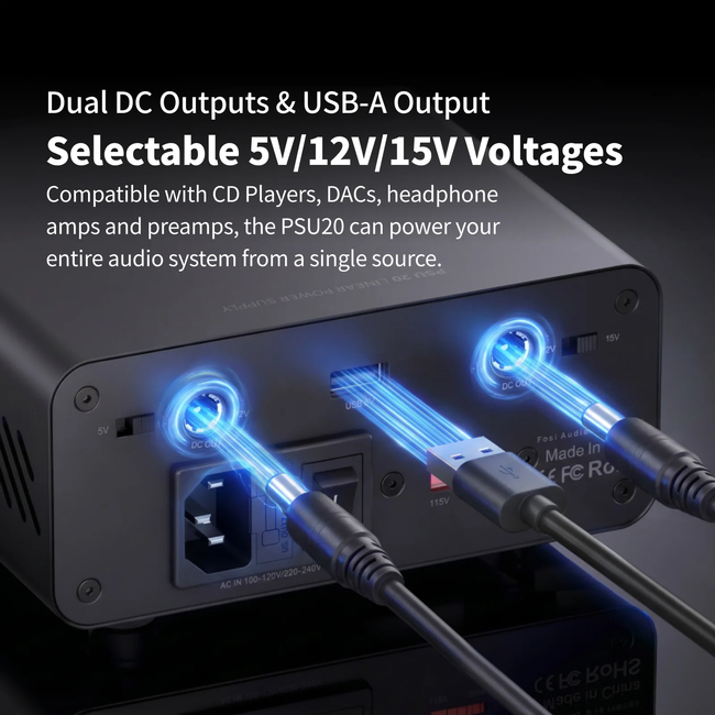 Fosi Audio PSU20 Linear Power Supply 40 watt