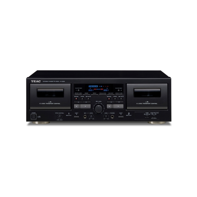 Teac W-1200 Black Double Cassette Player