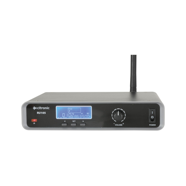 Citronic RU105-N Επαγγελματικό Δυναμικό Ασύρματο Χειλόφωνο και Μικρόφωνο Πέτου UHF (Σετ)