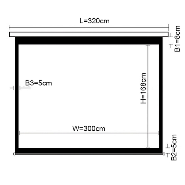 Brateck PEBA135 Manual 16:9 - 300x168 / 135" 6956745131520