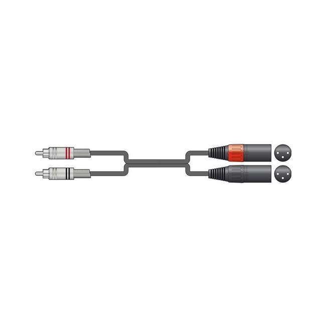 Citronic 2R-2XM075 Καλώδιο Ήχου 2 x RCA Plugs - 2 x XLR Male 0.75m (Τεμάχιο)