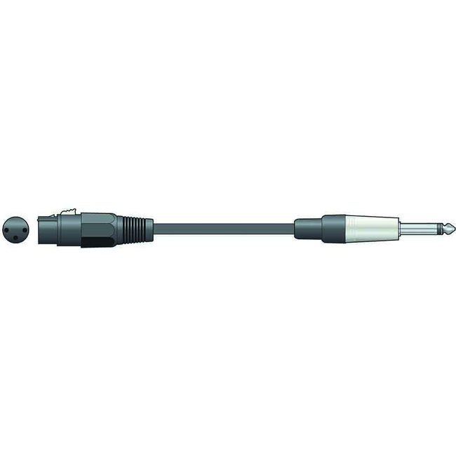 Citronic XF-M6J300BK Classic Microphone Leads XLR Female - 6,3mm Mono Jack Plug 3m (Τεμάχιο)
