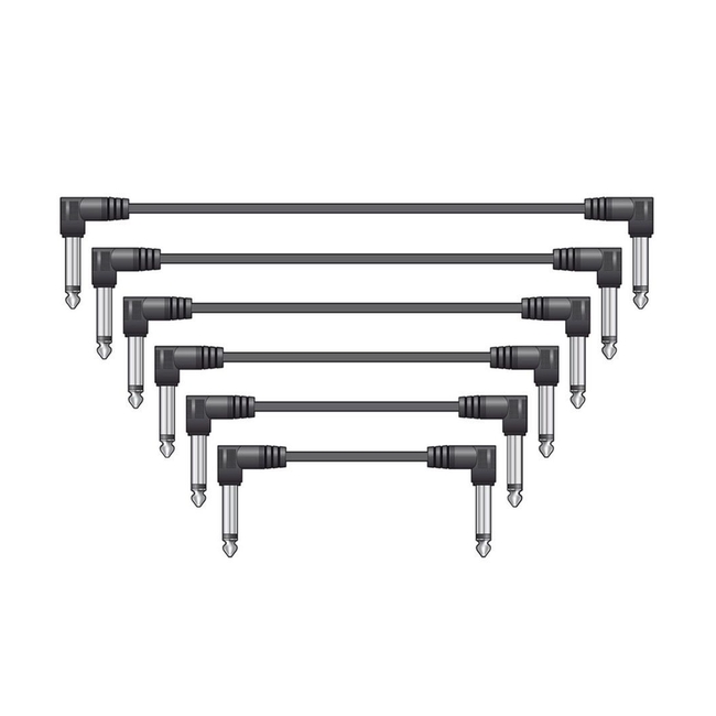 Citronic PATCH100BK Σετ με Καλώδια Ήχου Patch Lead 6.3mm Mono Jack Plug - 6.3mm Mono Jack Plug 1m (6 Τεμάχια)