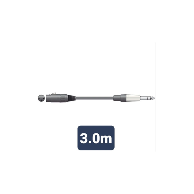 XF-S6J300 Καλώδιο Ήχου XLR Female - 6.3mm TRS Jack Plug 3m (Τεμάχιο)