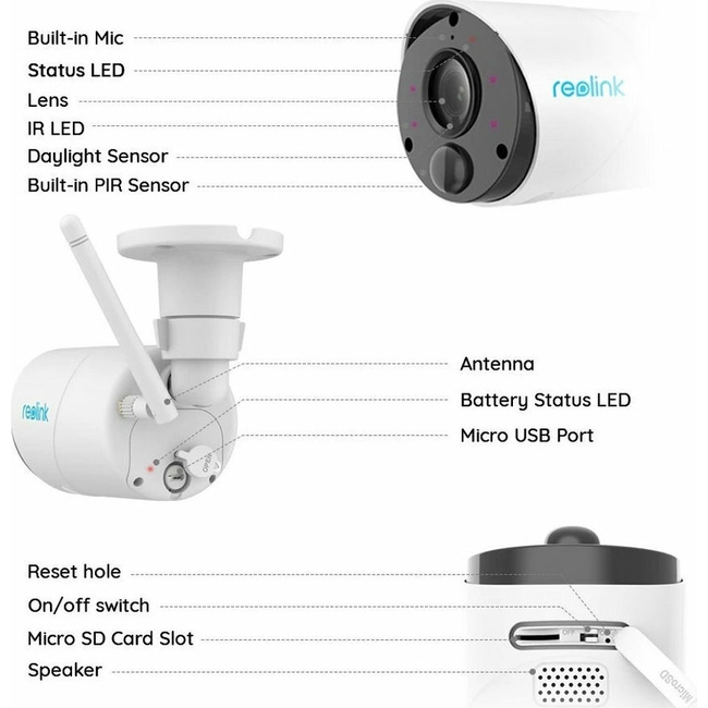 Reolink Argus Eco Wi-Fi 1080p Αδιάβροχη