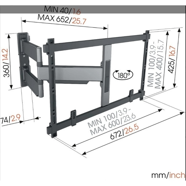 Vogel's TVM 5645 Black FULL-MOTION+ 180° (40''-77'') 8712285348006