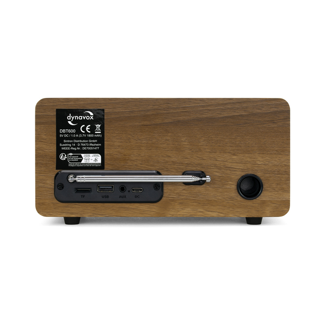 Dynavox 208054 DBT600 DAB+ BT USB/Micro-SD player