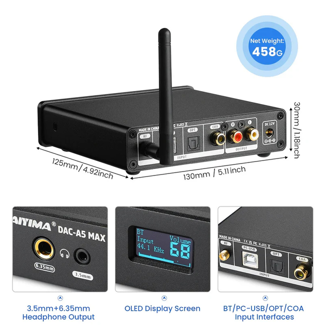 AIYIMA AUDIO DAC-A5 MAX (0738617924654)