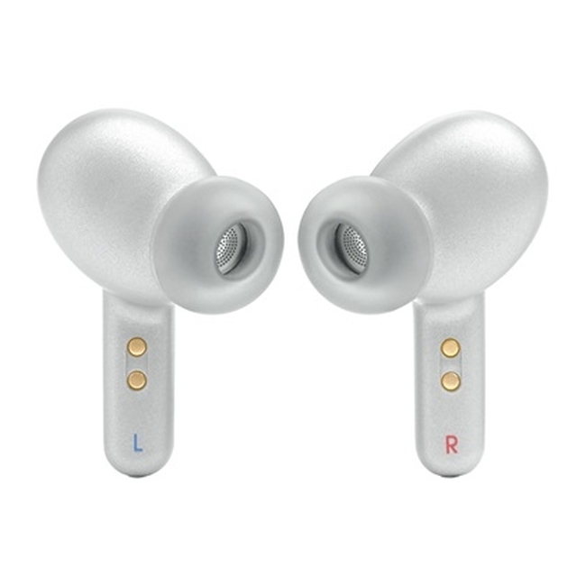 JBL Live Pro 2 TWS, True Wireless Ear-Buds Headphones, True ANC, Wrl. Charging, Touch, (Silver) (JBLLIVEPRO2TWSSIL)