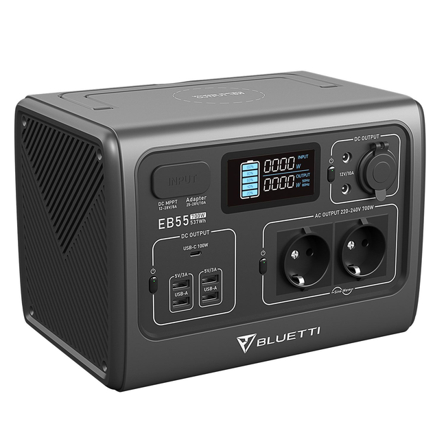 Bluetti EB55, Portable Power Station,700W, 537Wh