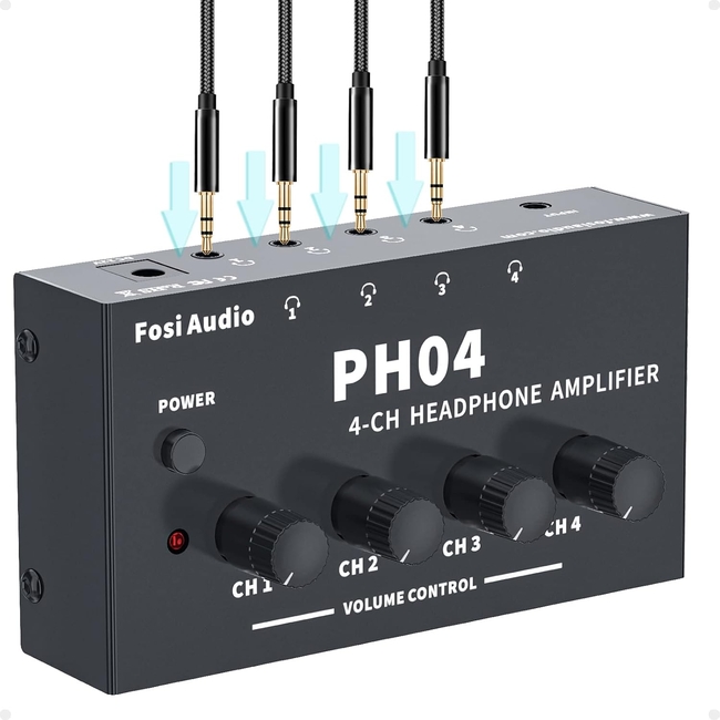 Fosi Audio PH04 (6976136960614) Ενισχυτής ακουστικών 4 καναλιών