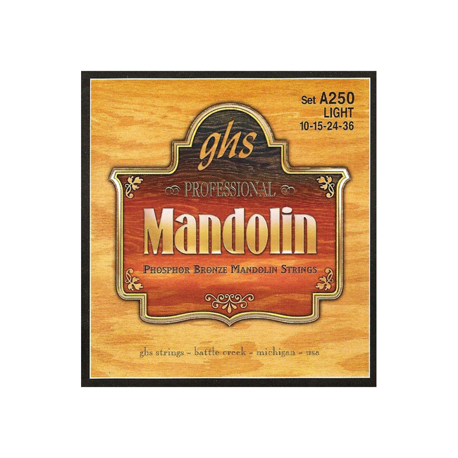 GHS A250 ΣΕΤ ΧΟΡΔΕΣ PHOSPHOR BRONZE MANDOLIN 010-036