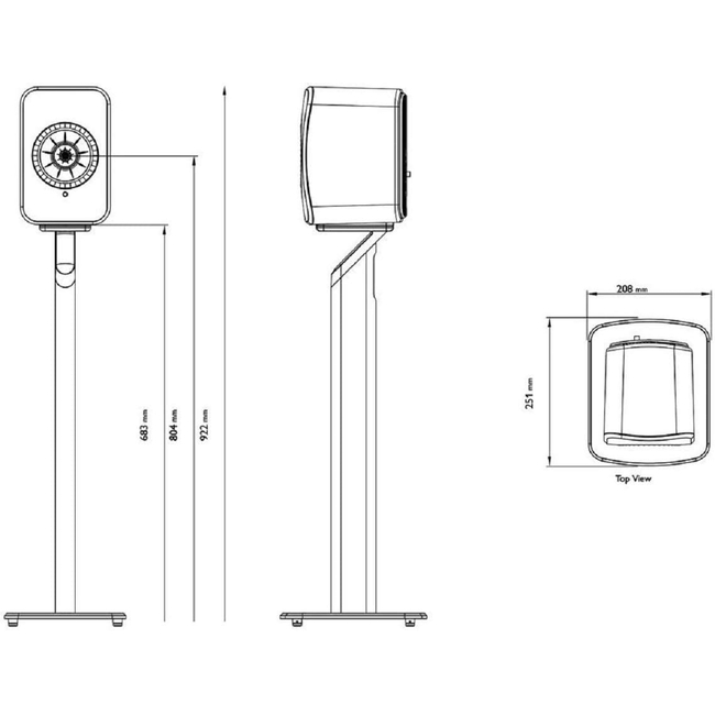 KEF S1 Floor Stand for LSX White (Ζεύγος)