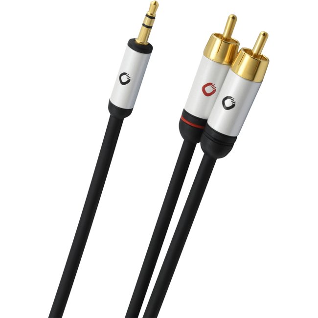 Oehlbach i-Connect J Καλώδιο ήχου φορητής συσκευής  3.5mm Jack  - 2 x RCA  3m Black (Τεμάχιο)