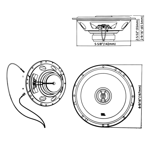 JBL Stage1 61F - 16.5cm (Ζεύγος) -----officially authorized Resellers--No Grill-