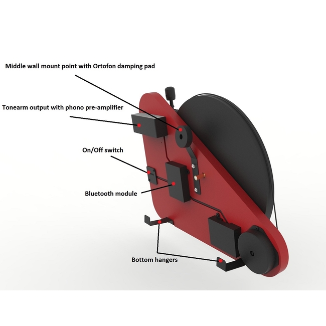 Pro-Ject VT-E R BT - Bluetooth Red / OM5E - Belt Drive