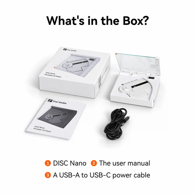 Fosi Audio Disc Nano CD player - White