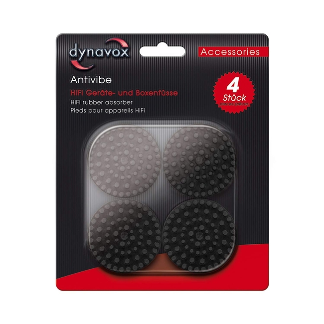Dynavox Antivibe Rubber Feet 207469 - Black (set 4 τεμαχίων)